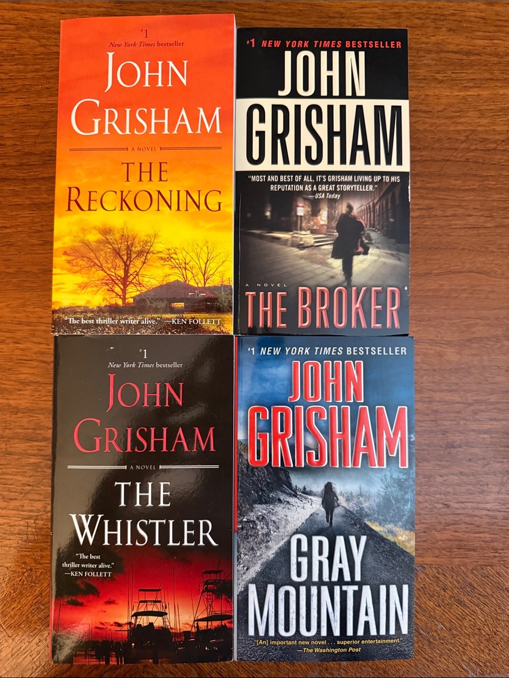 Set of 4 John Grisham Novels in Paperback (new)